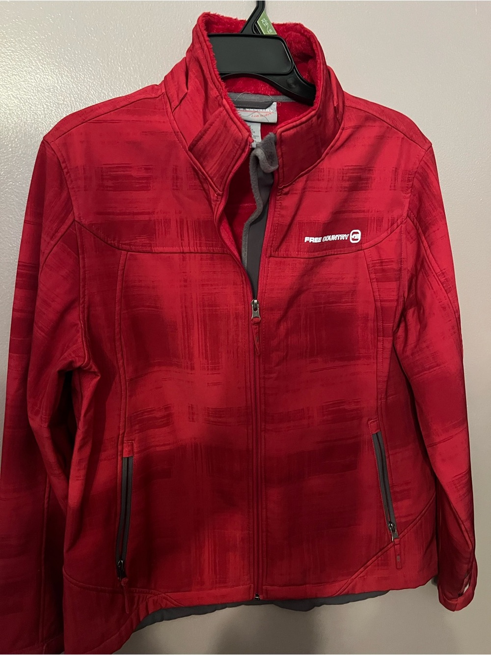 Free Country Women's Red Utility Softshell Jacket Fleece Lined Size 1